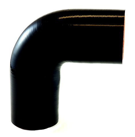2.75" silicone 90 degree elbow - Gloss Black - Diesel Freak