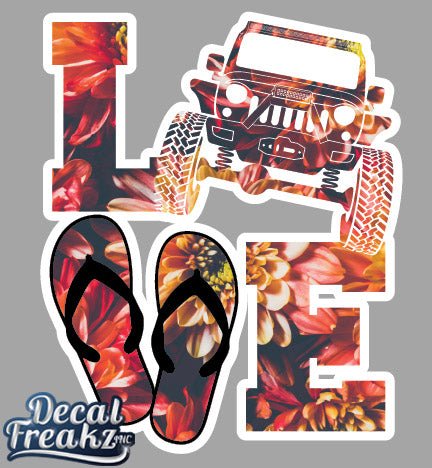 4x4 Love Chrysanthemum Decal - Diesel Freak