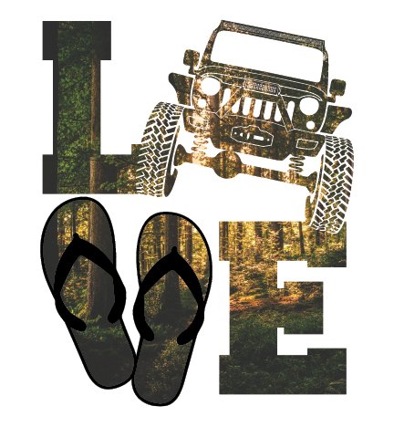 4x4 Love Forest Decal - Diesel Freak