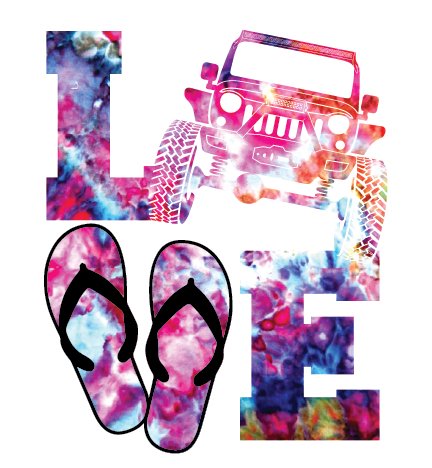 4x4 Love Ice Dye Decal - Diesel Freak