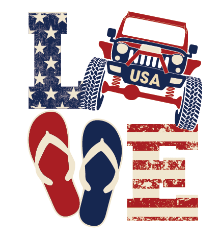 4x4 Love USA Decal - Diesel Freak