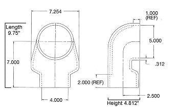 5" ID to 4" ID - Cobra Head Reducing - Rubber - Diesel Freak