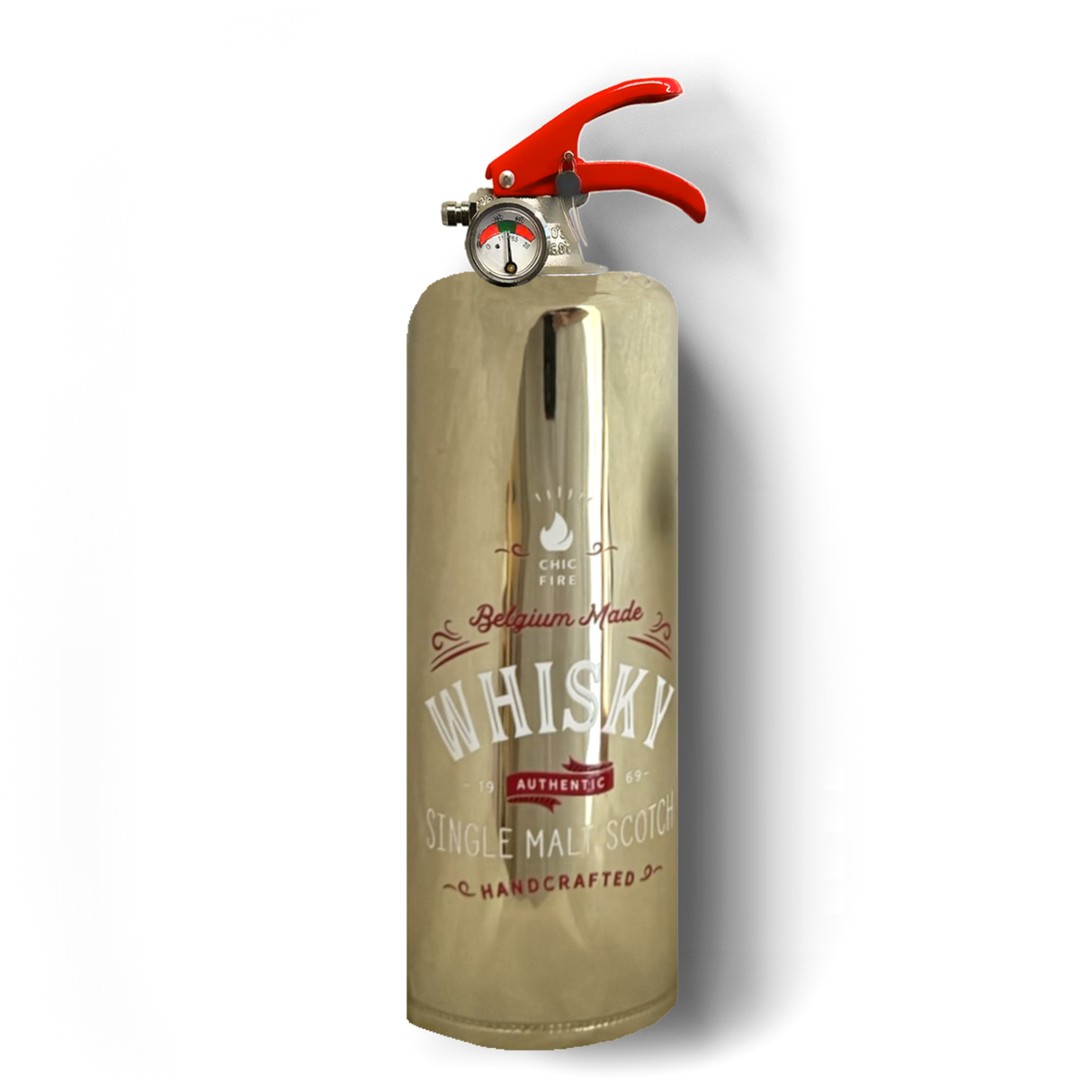 Red Whisky - Brass fire extinguisher