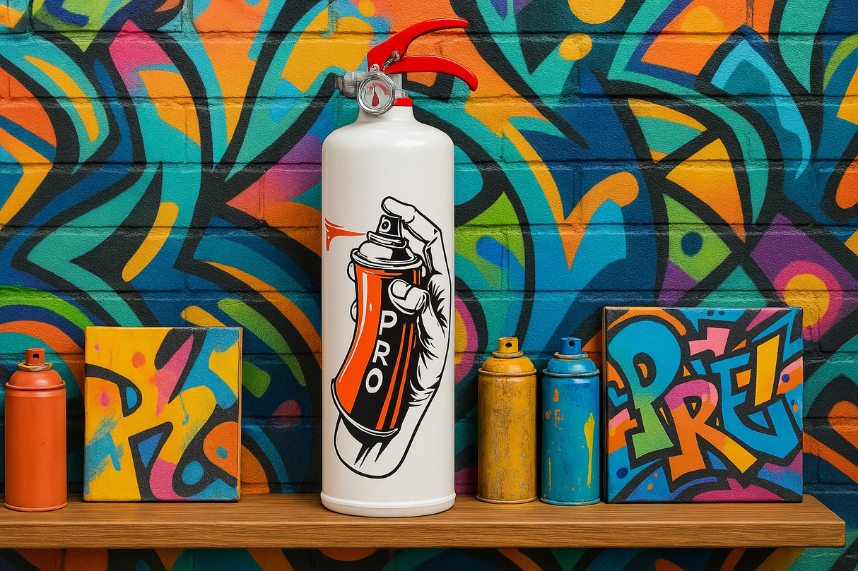 Graffiti fire extinguisher