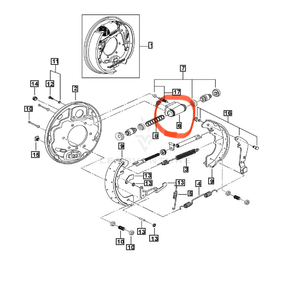 Roxor Rear Brake Cylinder 2018 - Current