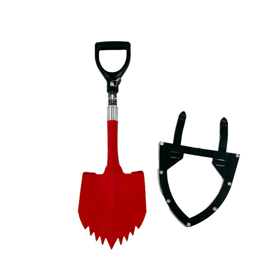Krazy Beaver Mini Shovel with guard(Textured Red Head / Black Handle # 45642)