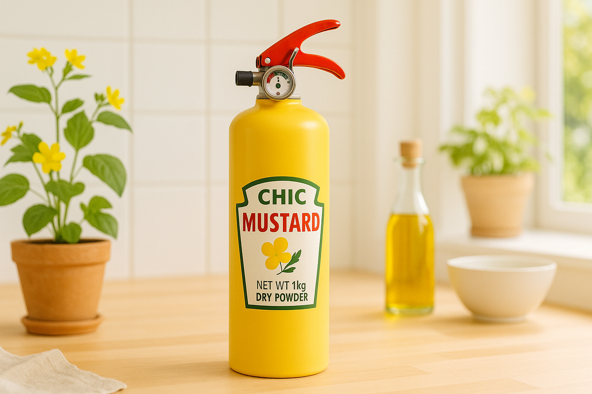 Mustard fire extinguisher