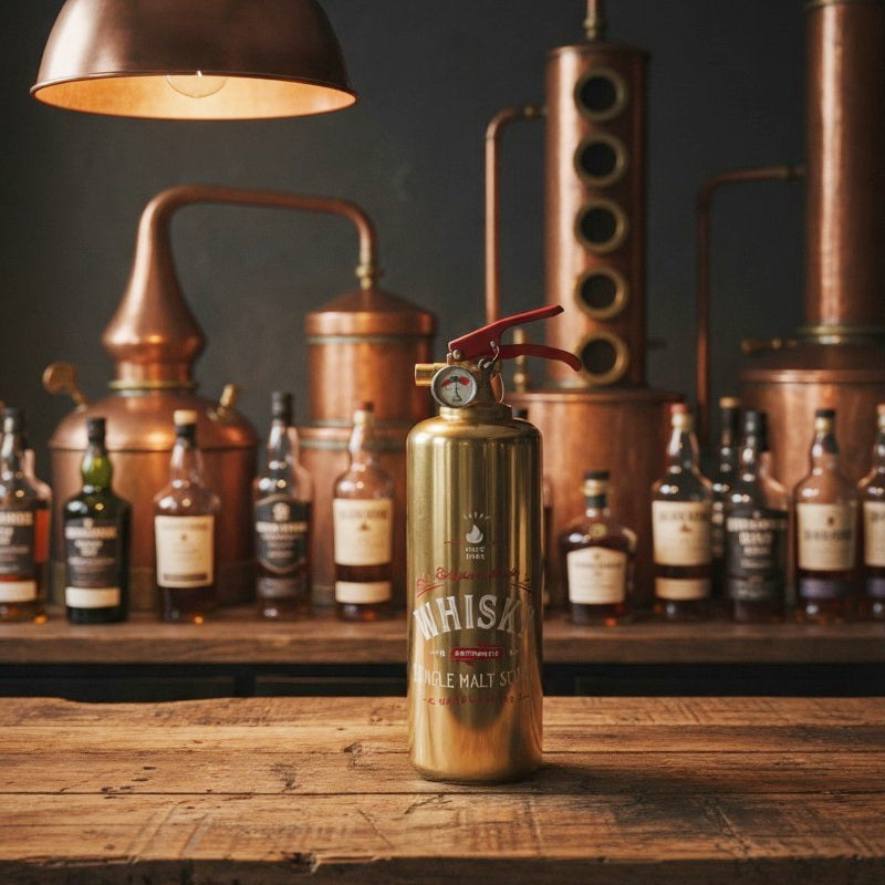 Red Whisky - Brass fire extinguisher