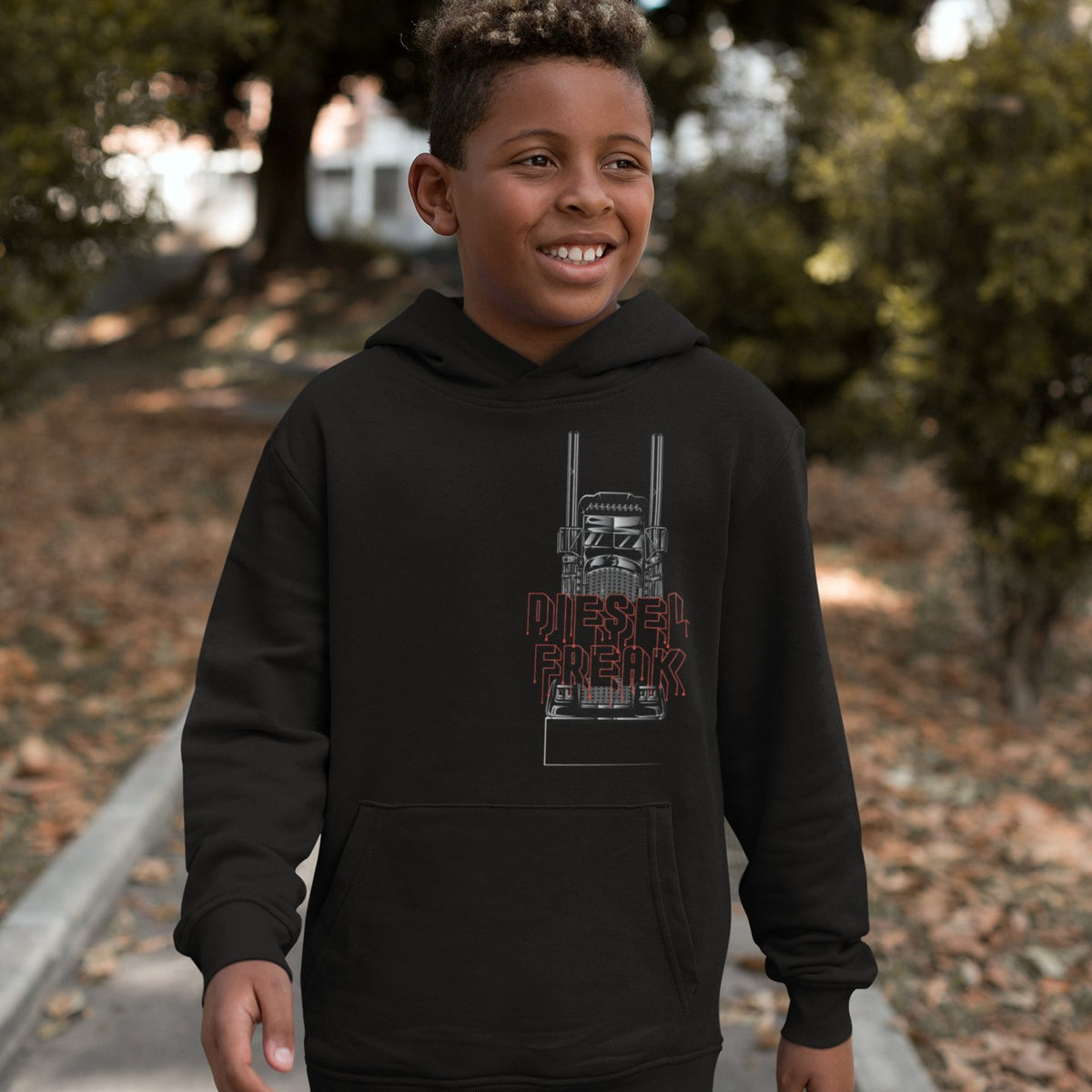Pull à Capuche Garçon DIESEL - Taille 8 Ans - Coton Noir - Occasion Très Bon état