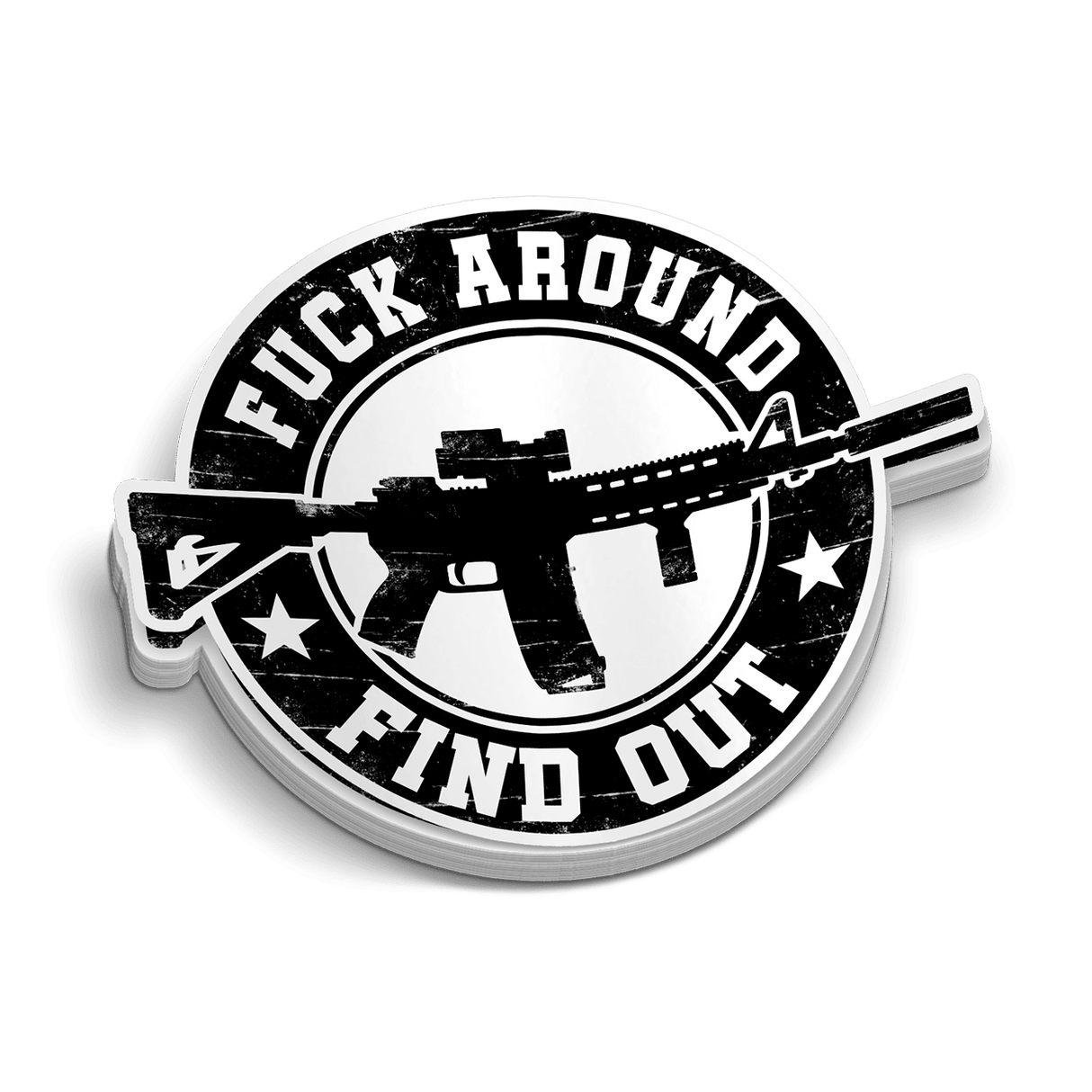 FAFO Round Hard Hat Decal - Diesel Freak