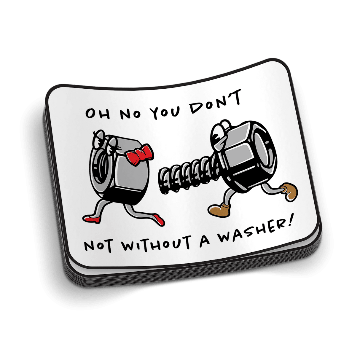 No Washer - Hard Hat Decal - Diesel Freak