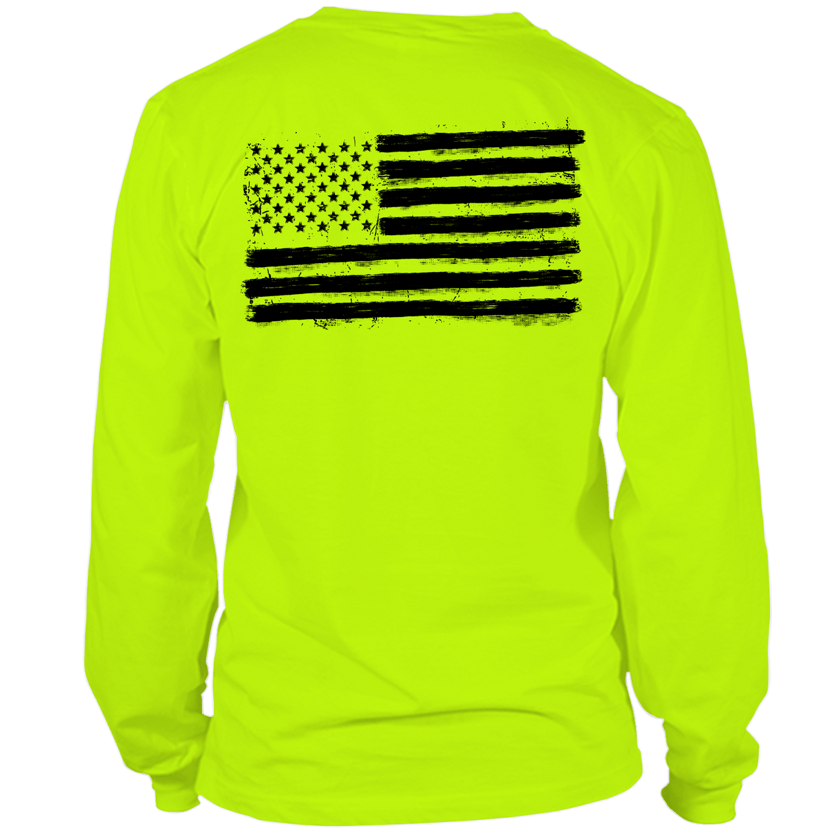Old Glory - Long Sleeve Safety Yellow Hi - Vis T-Shirt - Diesel Freak
