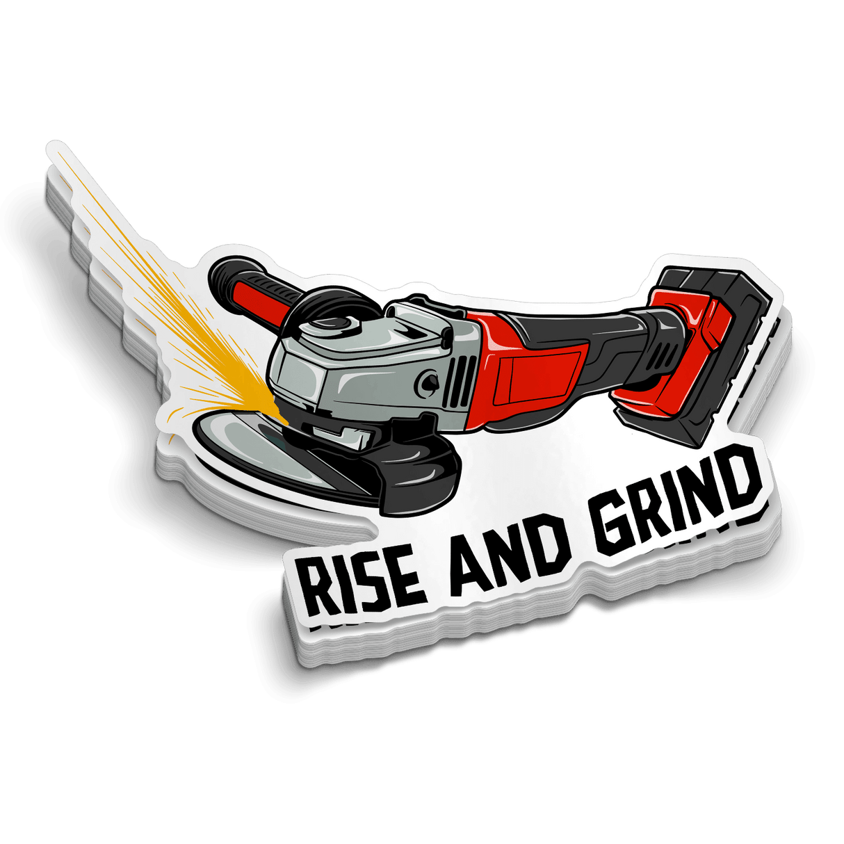 Rise and Grind - Hard Hat Decal - Diesel Freak