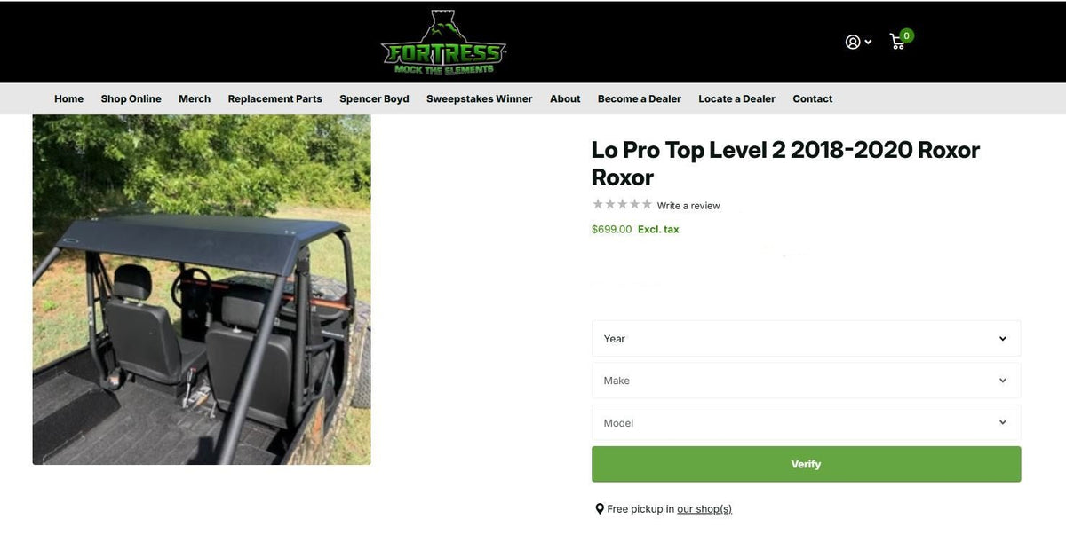 Roxor Lo Pro Metal Fortress Roof - Diesel Freak