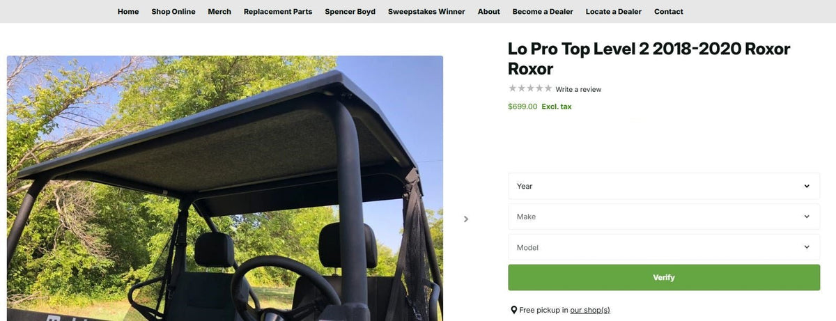 Roxor Lo Pro Metal Fortress Roof - Diesel Freak
