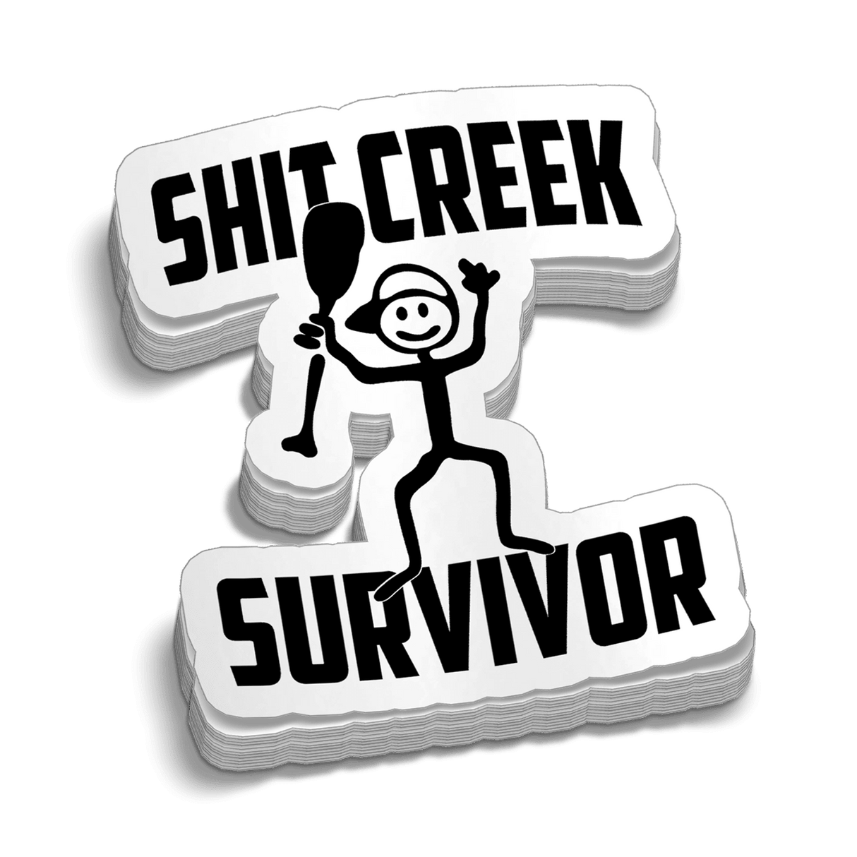 Shit Creek Survivor Hard Hat Decal - Diesel Freak