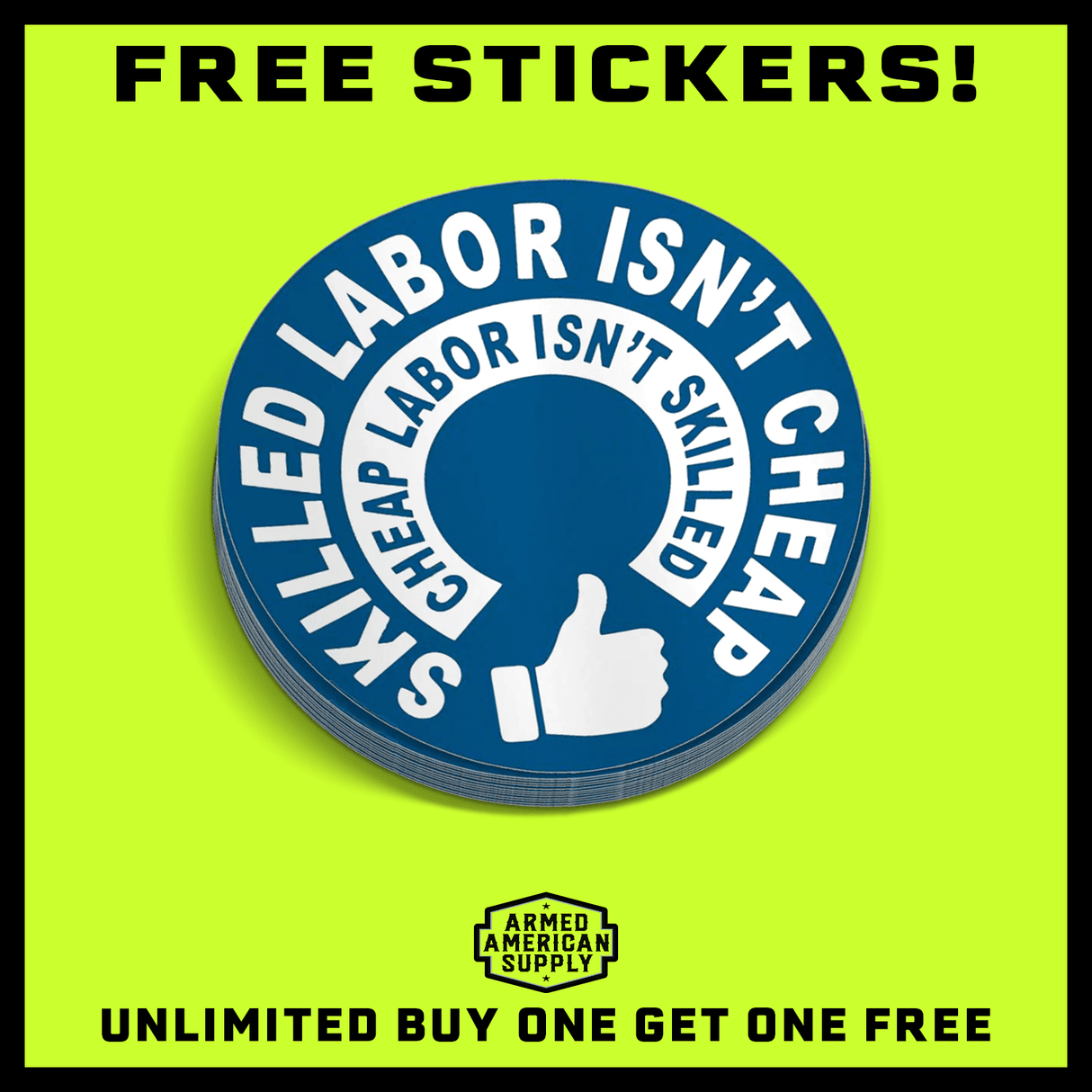 Skilled Labor Hard Hat Decal - Diesel Freak
