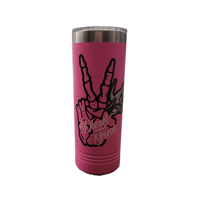 Skully Hand Rose Skinny Tumbler - Diesel Freak