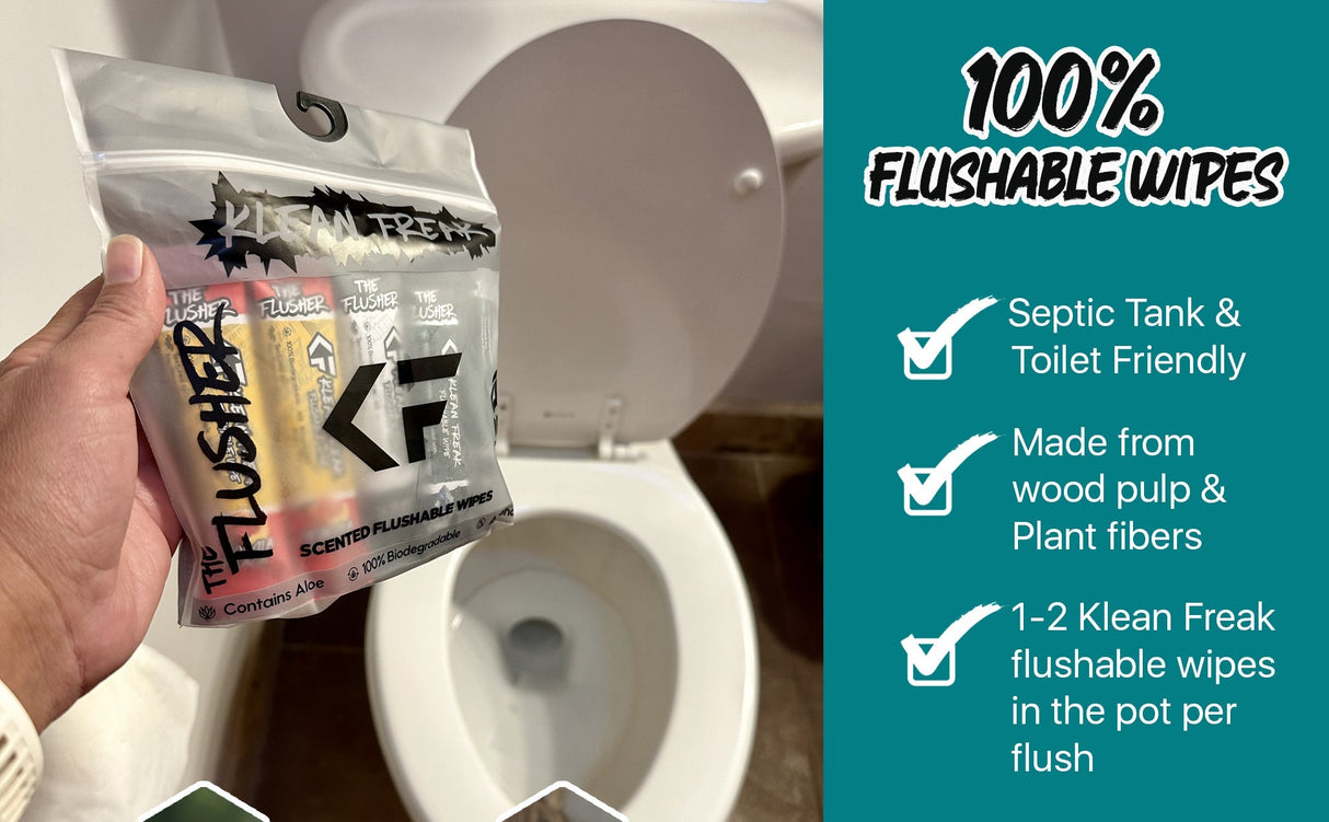 The Flusher - 100 Pack - Flushable Wipes - Diesel Freak