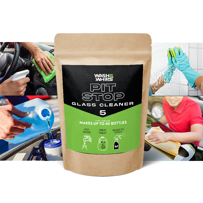 WASH&WHIPS Pit Stop Glass Cleaner / All Surface Cleaner Refill Tablets (Makes 5 Gallons) - Diesel Freak
