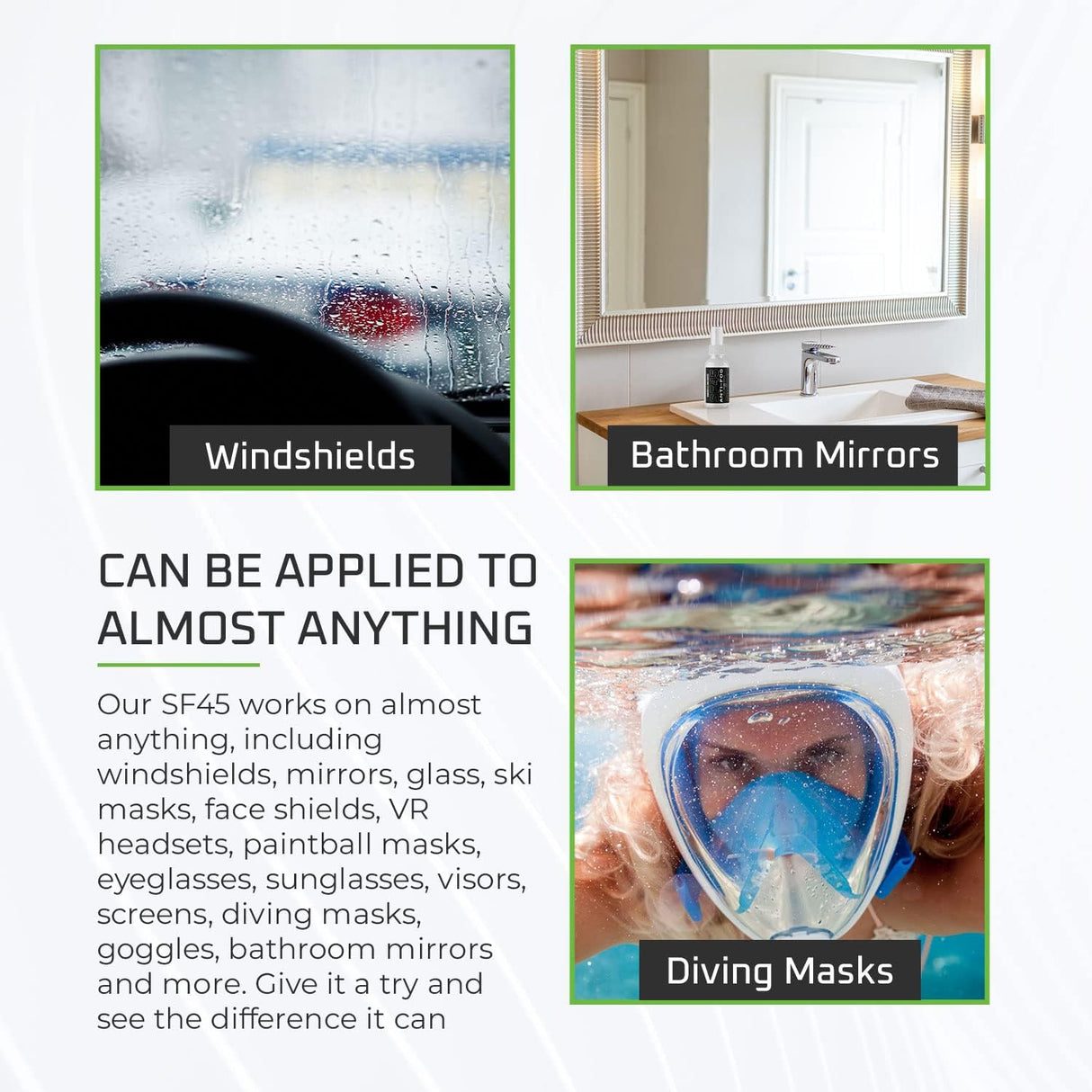 WASH&WHIPS SF45 Anti - Fog For Car Windshields - Diesel Freak