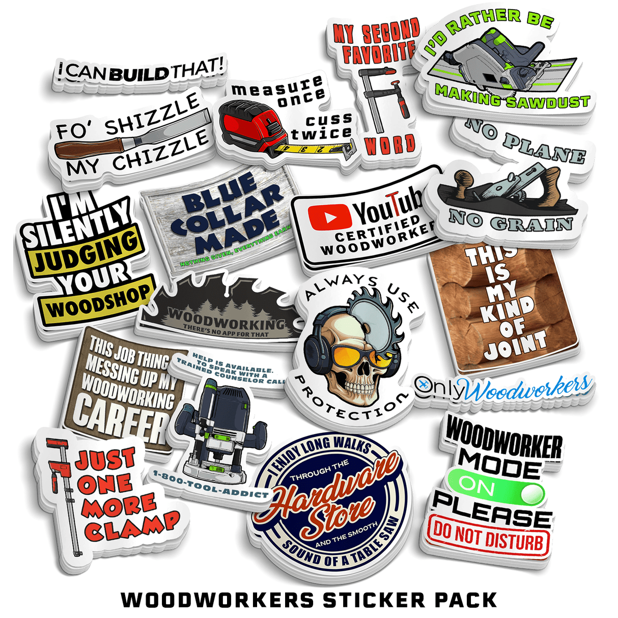 Woodworkers Sticker Pack - Diesel Freak