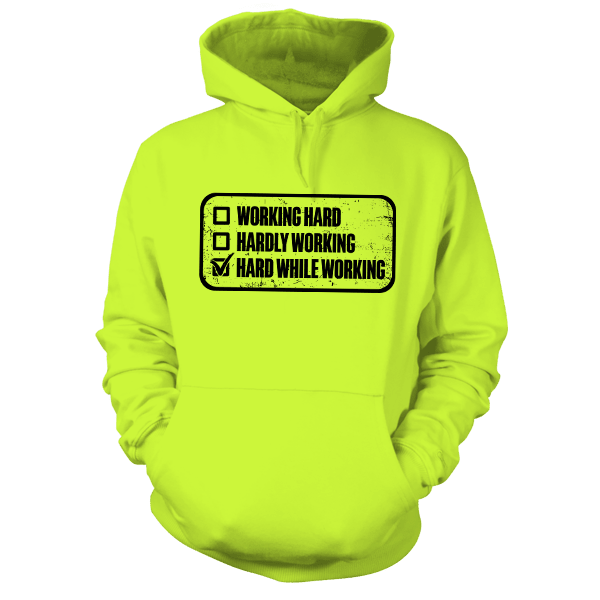 Working Hard - Safety Yellow Hoodie - Diesel Freak