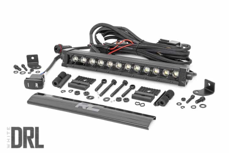 12-Inch Single Row Cree LED Light Bar - Black Series w/ Cool White DRL - Diesel Freak