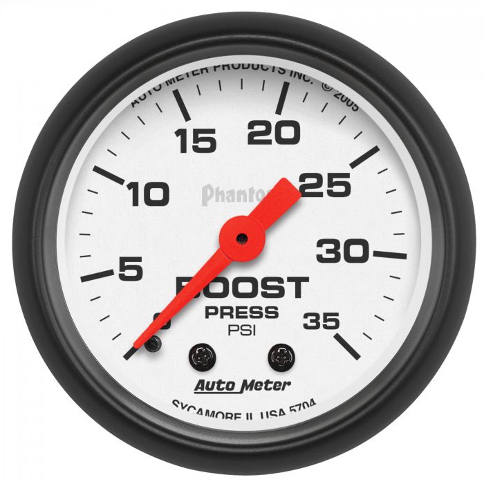 2-1/16" Mechanical Boost Gauge, 0-35 PSI, phantom - Diesel Freak