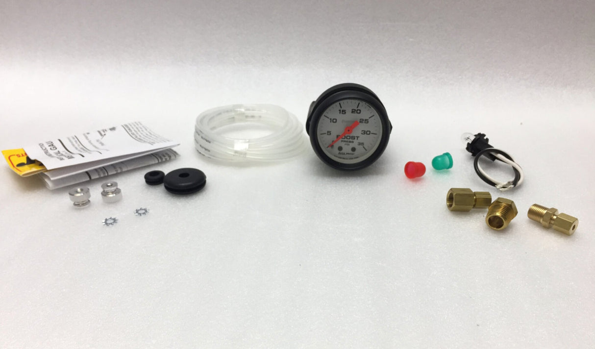 2-1/16" Mechanical Boost Gauge, 0-35 PSI, phantom - Diesel Freak