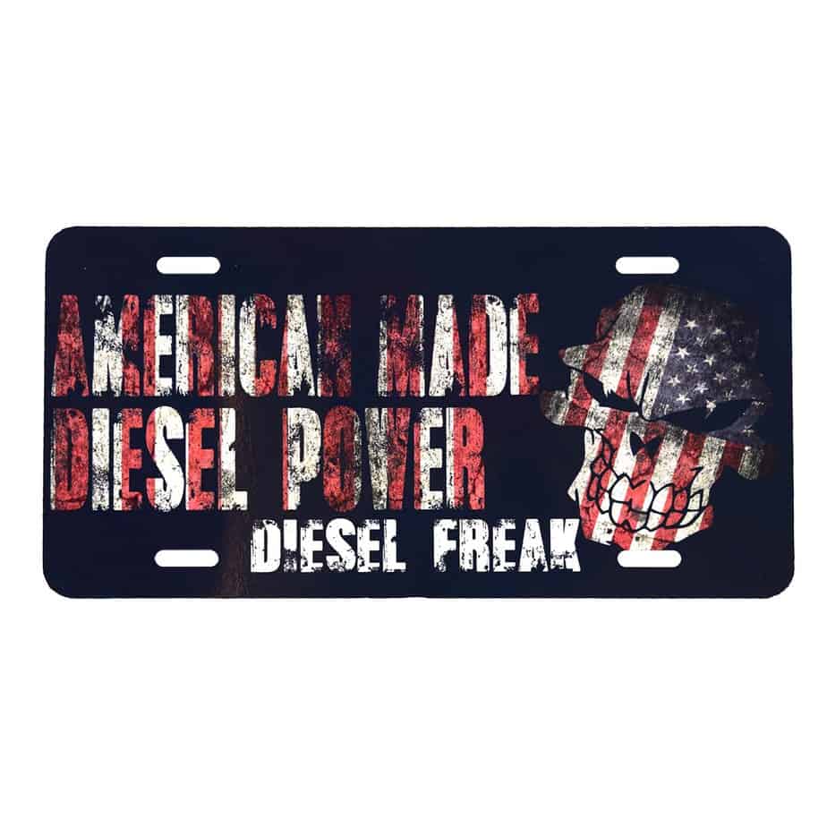American Flag License Plate - Diesel Freak