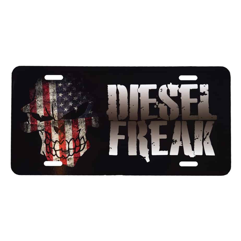 American Flag Skully License Plate - Diesel Freak