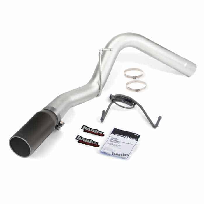 Banks Monster Exhaust System 4-inch Single Exit, Cerakote Black Tip - Diesel Freak