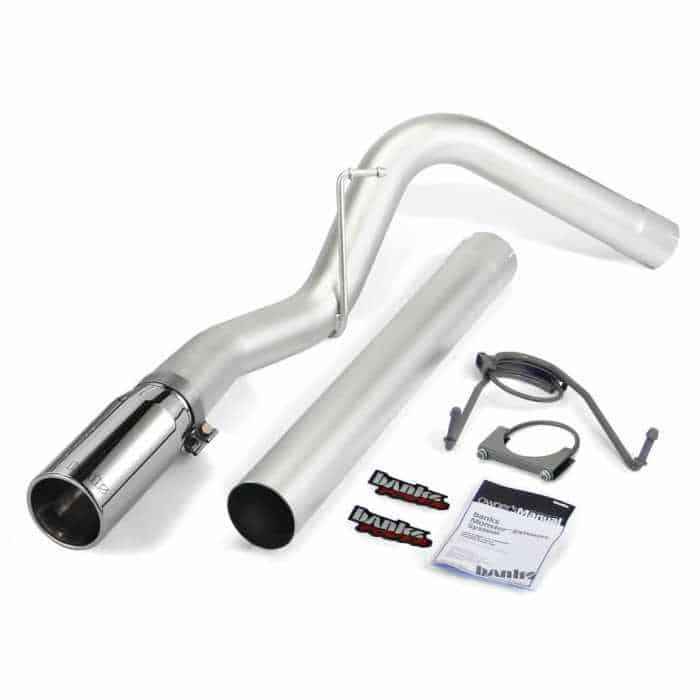 Banks Monster Exhaust System 4-inch Single Exit, Chrome Tip - Diesel Freak