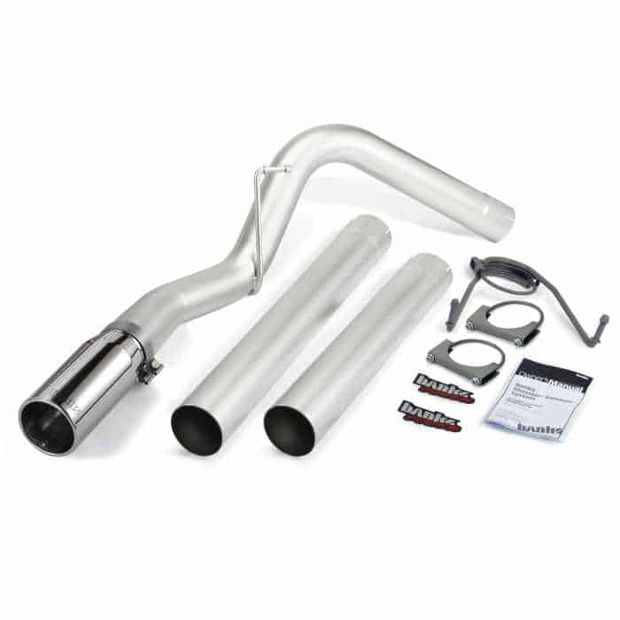 Banks Monster Exhaust System 4-inch Single Exit, Chrome Tip - Diesel Freak