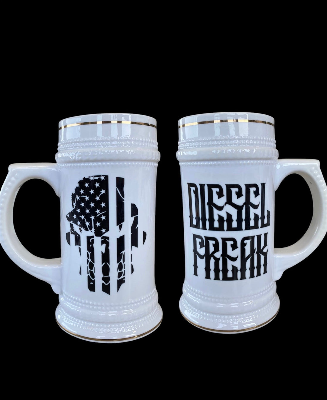 Black Out Flag Skully Beer Stein - Diesel Freak