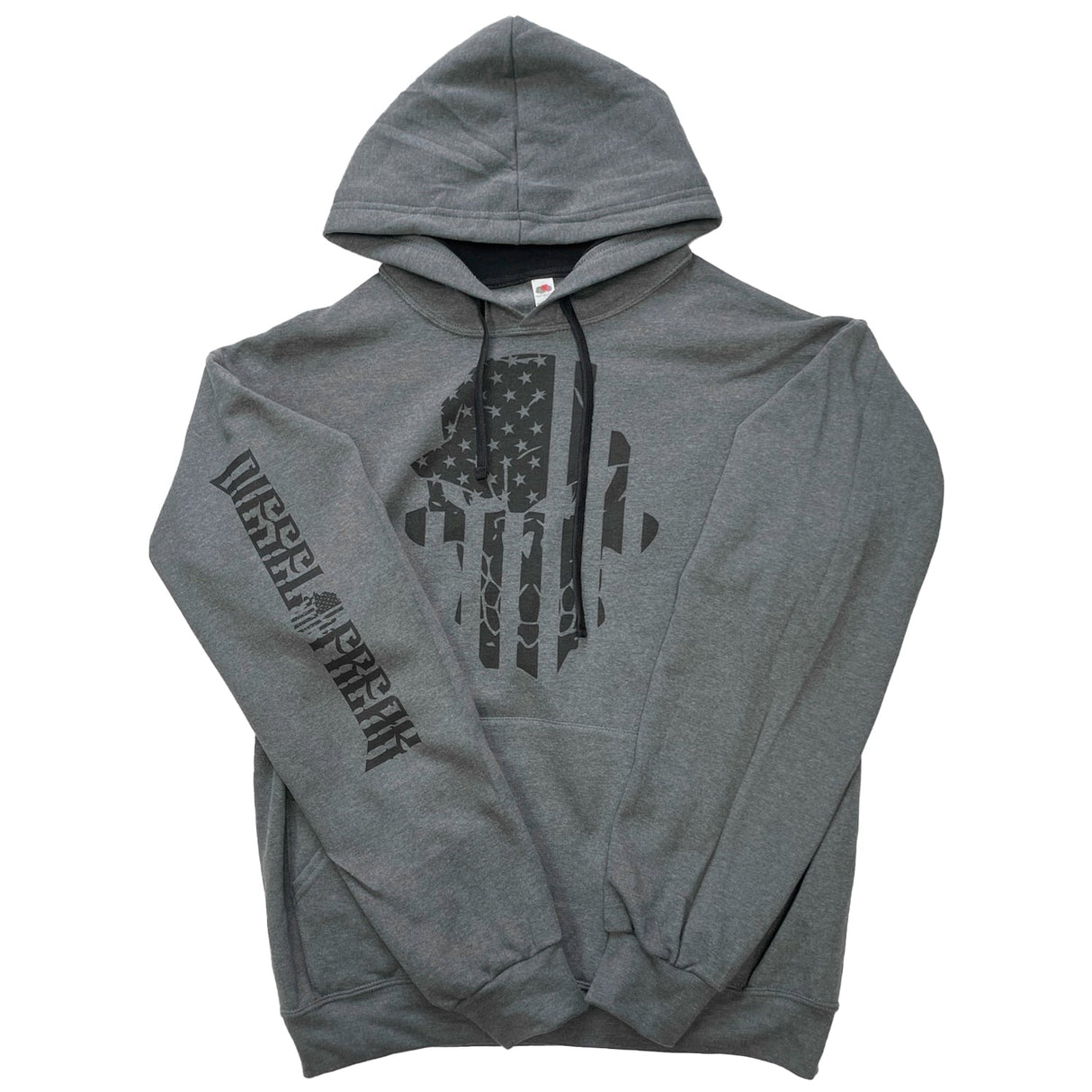 Black Out Flag Skully Hoodie - Diesel Freak