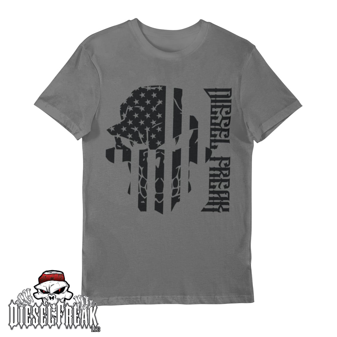Black Out Flag Skully Tee - Diesel Freak