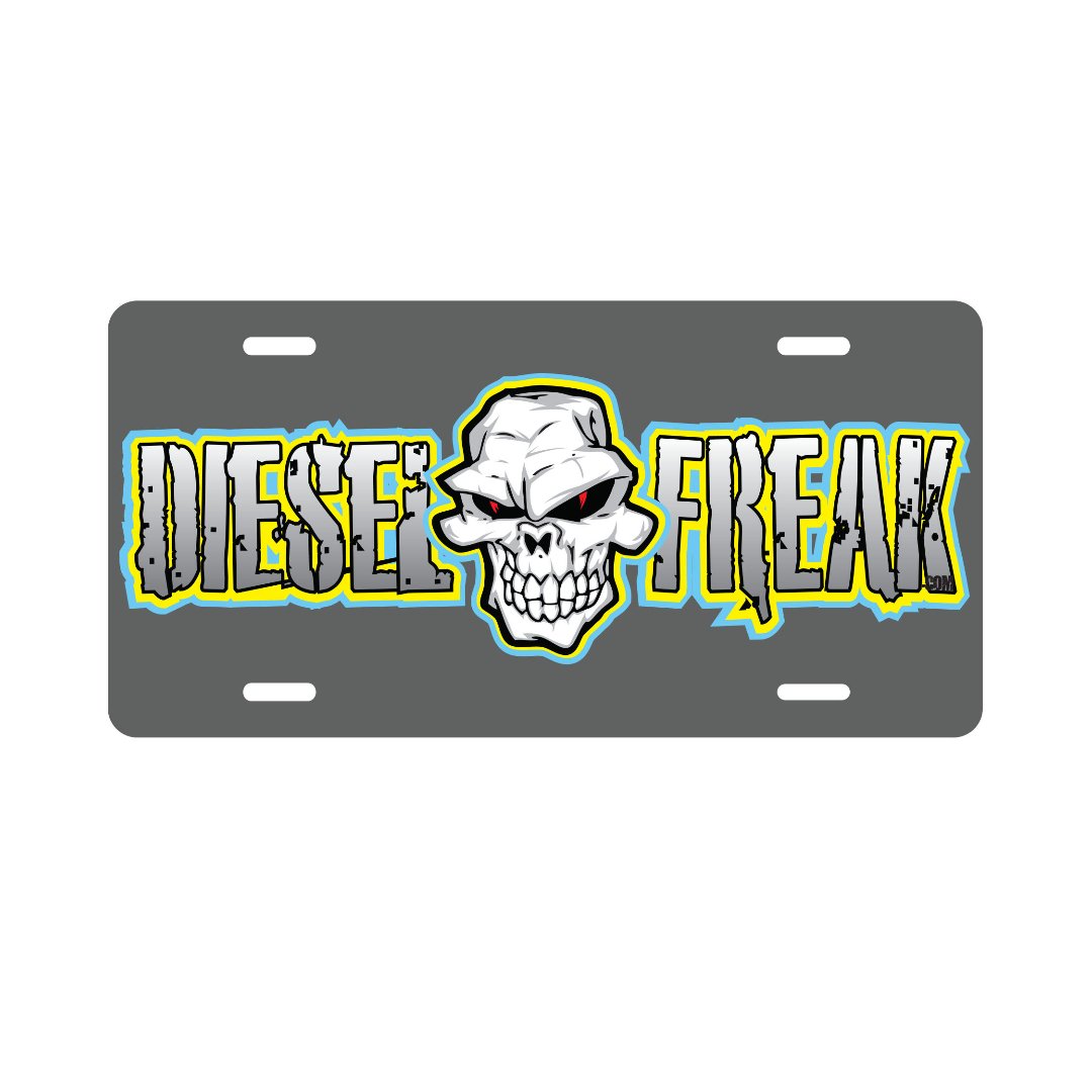 Blue and Yellow Diesel Freak License Plate - Diesel Freak
