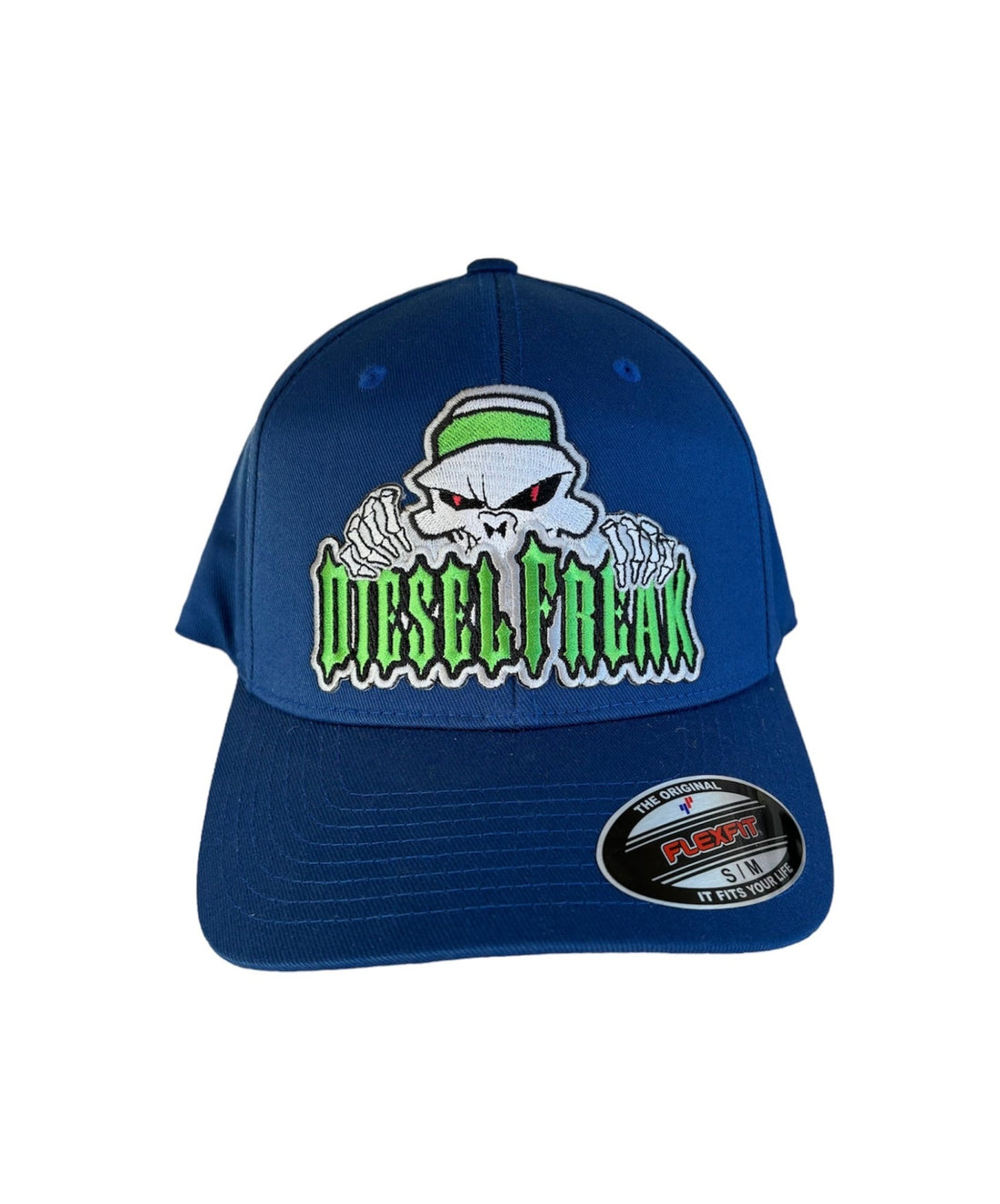 Blue Peeping Skully Flex Fit Hat - Diesel Freak