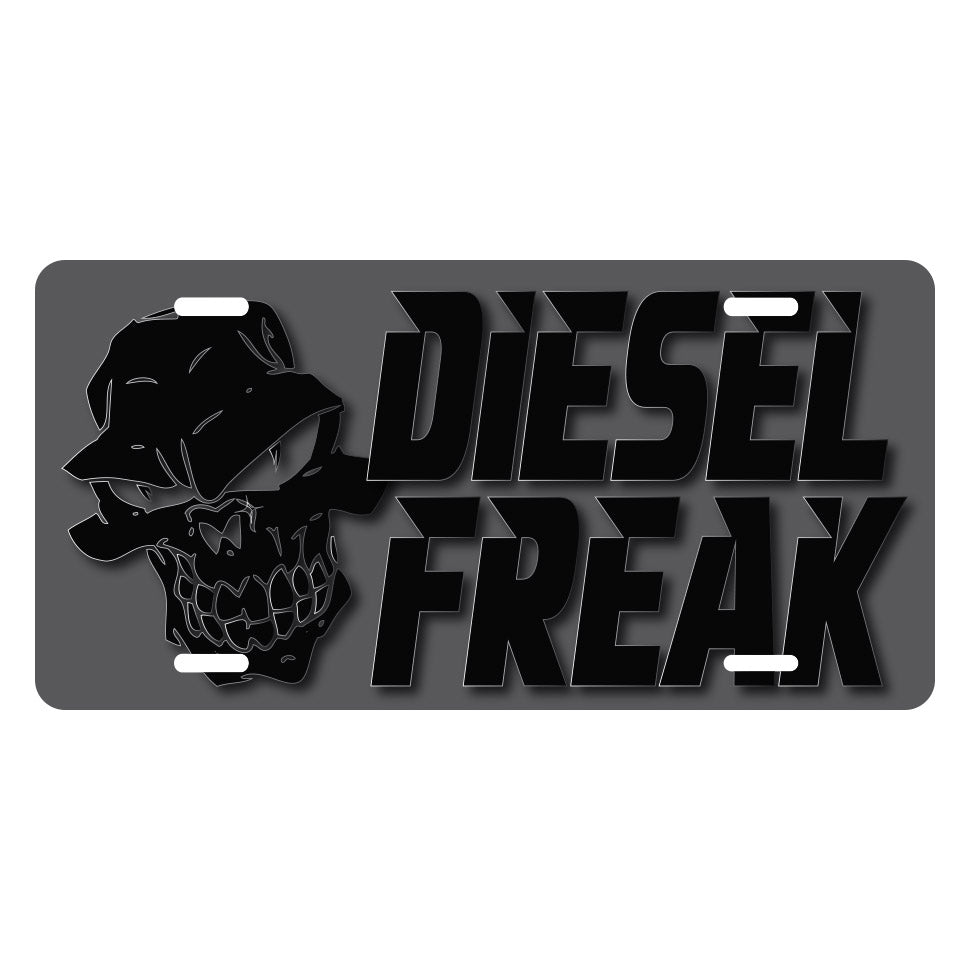 Burnt Stacked License Plate - Diesel Freak