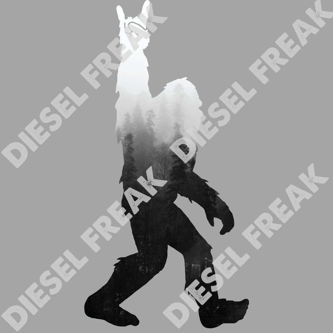 Dark Trees Cutout Sasquatch - Diesel Freak