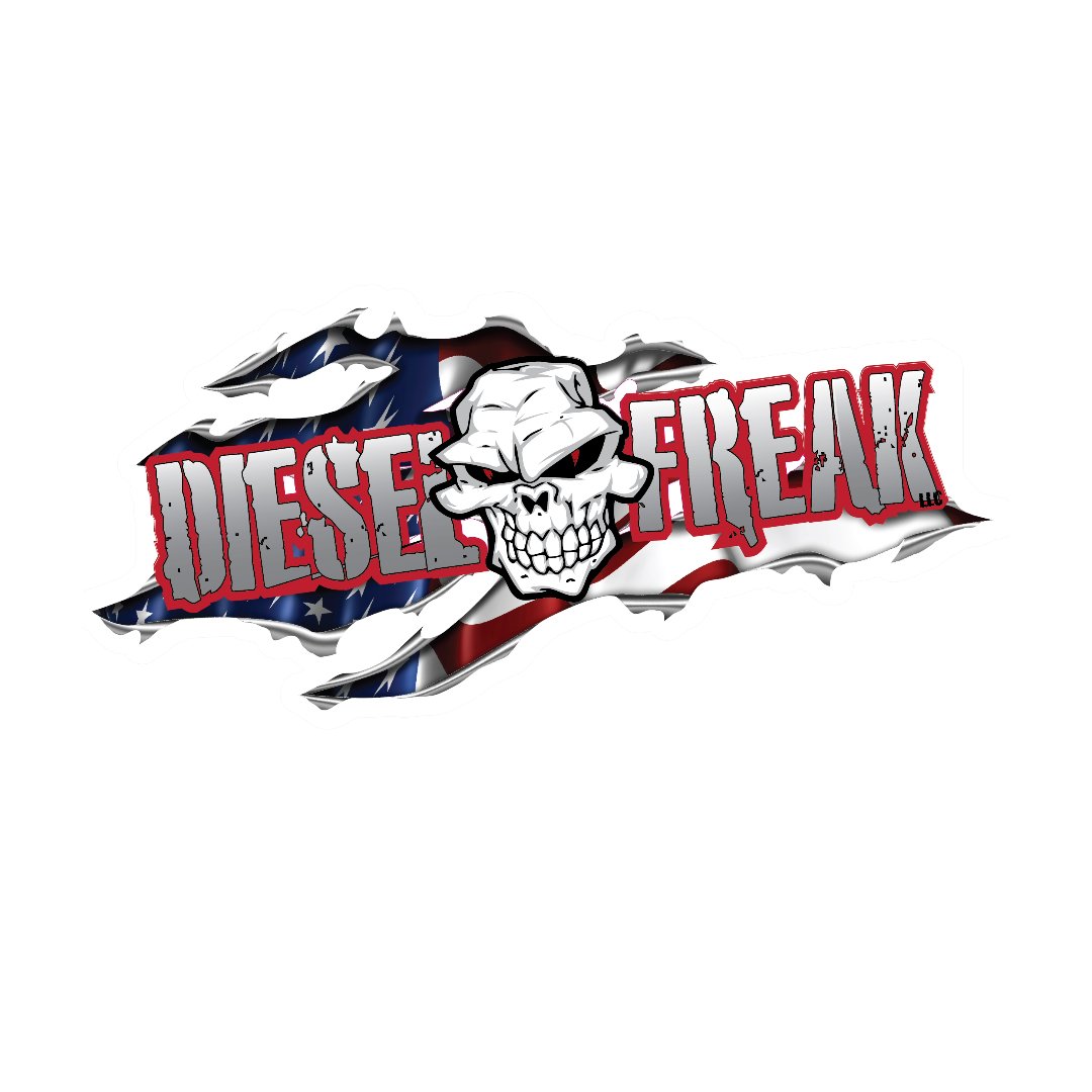 DF Flag Rip Cut Decal - Diesel Freak