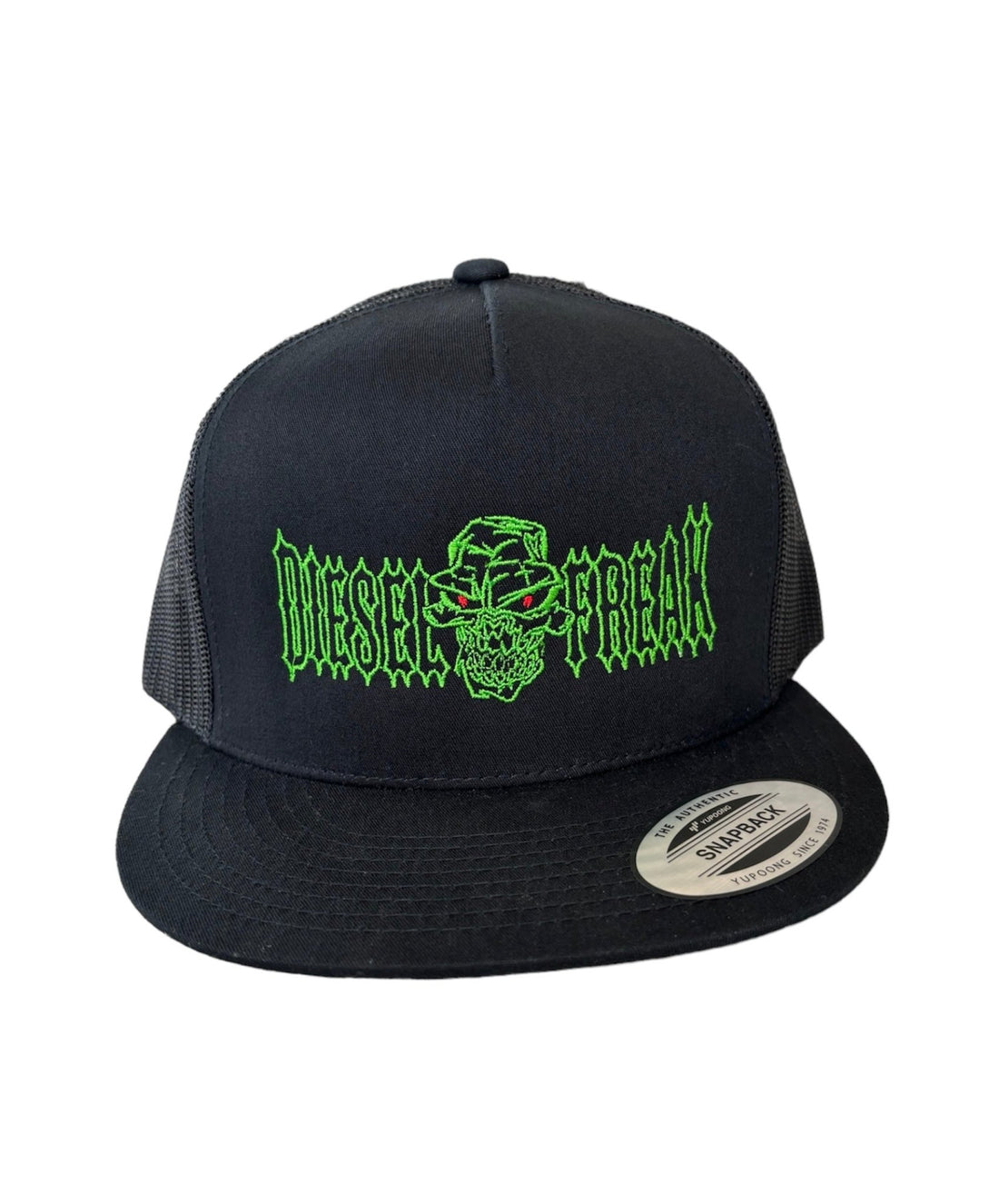 Diesel Freak Black & Neon Green Snapback - Diesel Freak