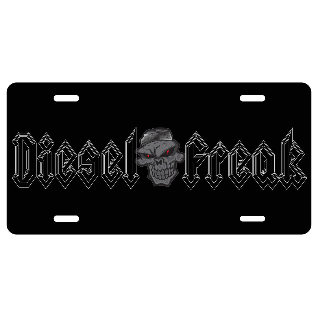 Diesel Freak Blackout License Plate - Diesel Freak
