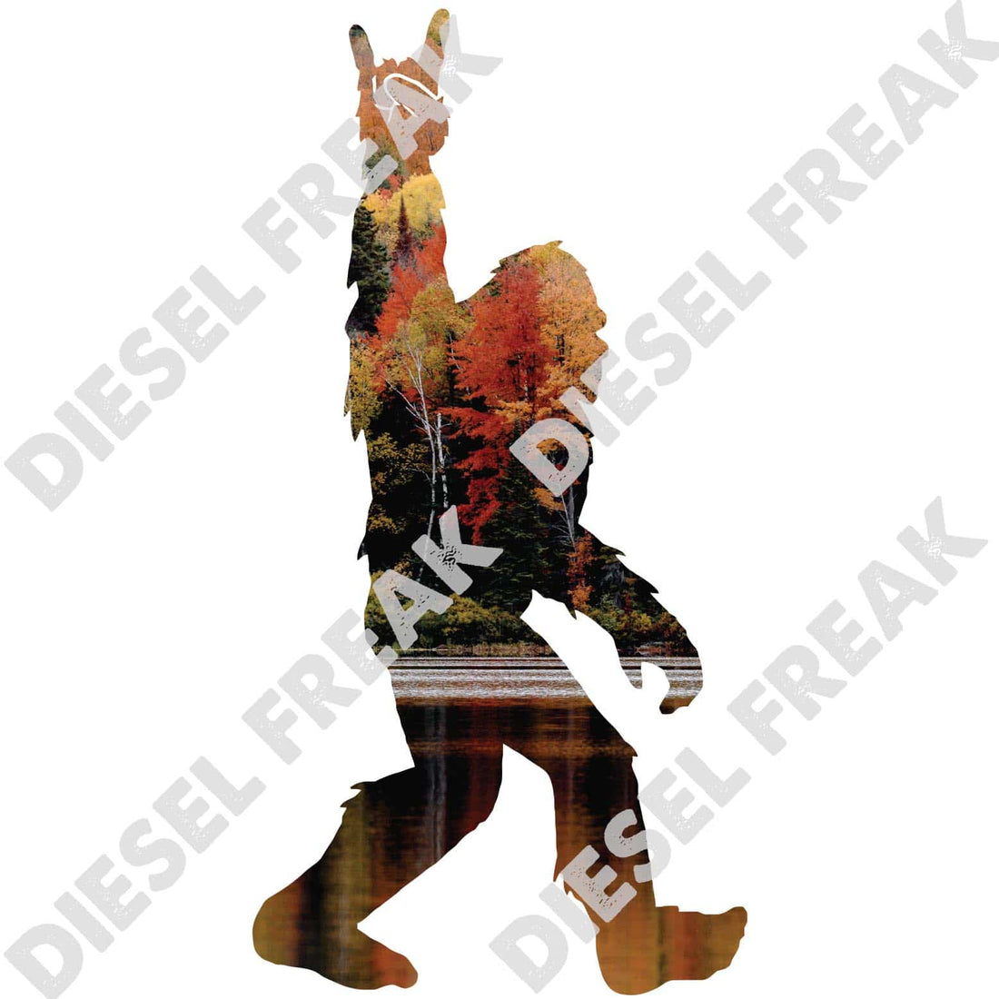 Fall Trees Cutout Sasquatch - Diesel Freak