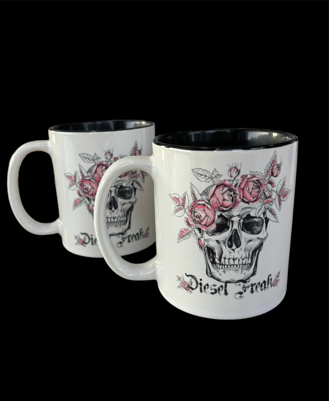 Flower Head Skull Coffee Mug - Diesel Freak