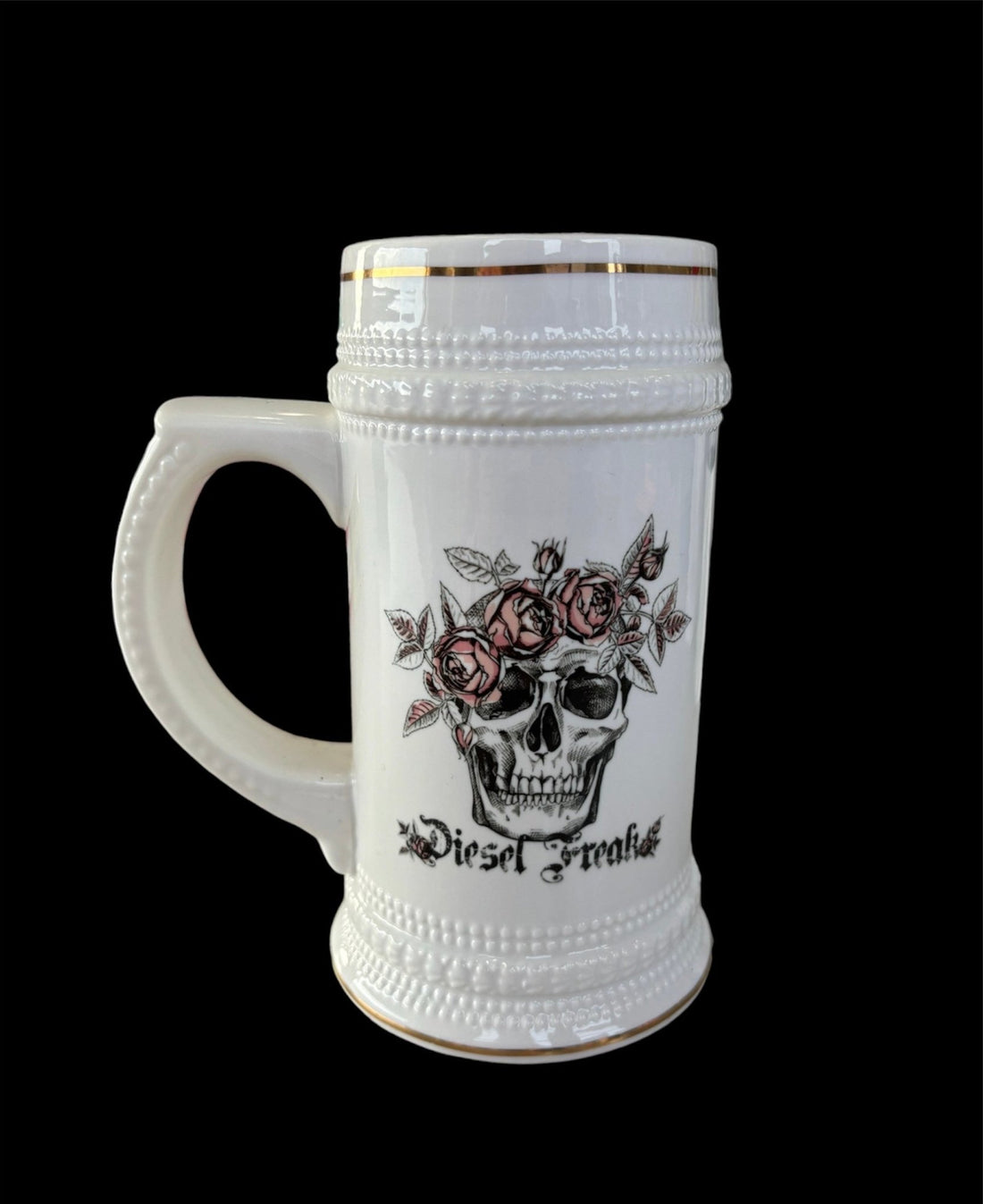 Flower Head Skull Stein - Diesel Freak