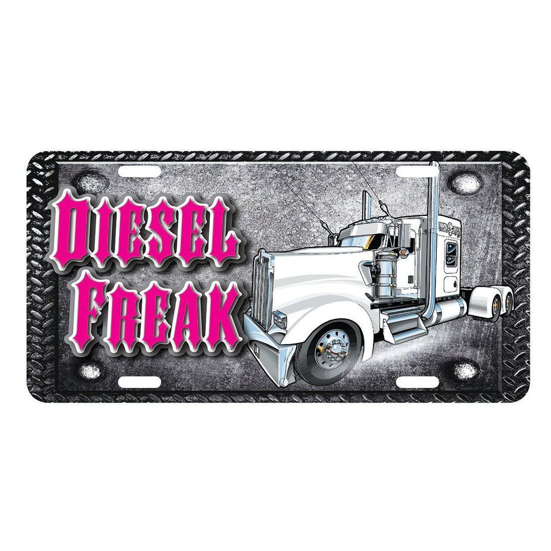Foolish Heavy Metal Pink License Plate - Diesel Freak