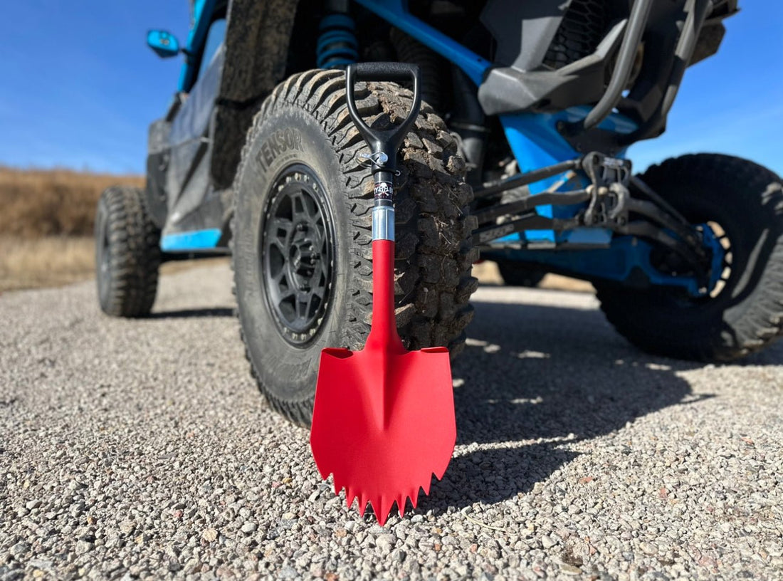 Krazy Beaver Mini Shovel with guard(Textured Red Head / Black Handle # 45642) - Diesel Freak